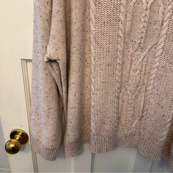 ⭐️ Reitmans 3X Speckled Knit Sweater -cream and light pink NWT - Picture 5 of 9